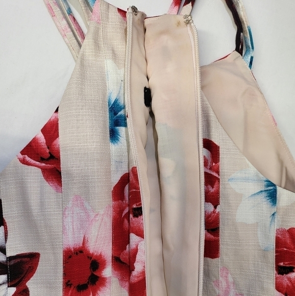 Guess Dress Womens 6 Floral Pattern‎ Sleeveless Knee Length Fitted Bodice A-Line - Picture 7 of 9